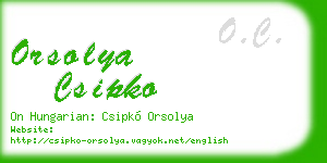 orsolya csipko business card