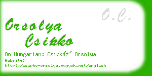 orsolya csipko business card